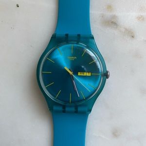 Swiss watch “Swatch” blue sport watch unisex